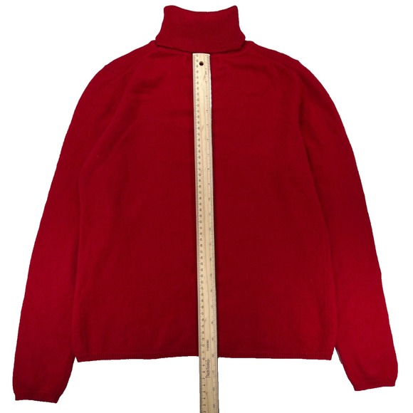Valerie Stevens Cashmere Sweater P Medium Red Turtleneck 2-Ply 100% Cashmere - Picture 7 of 9